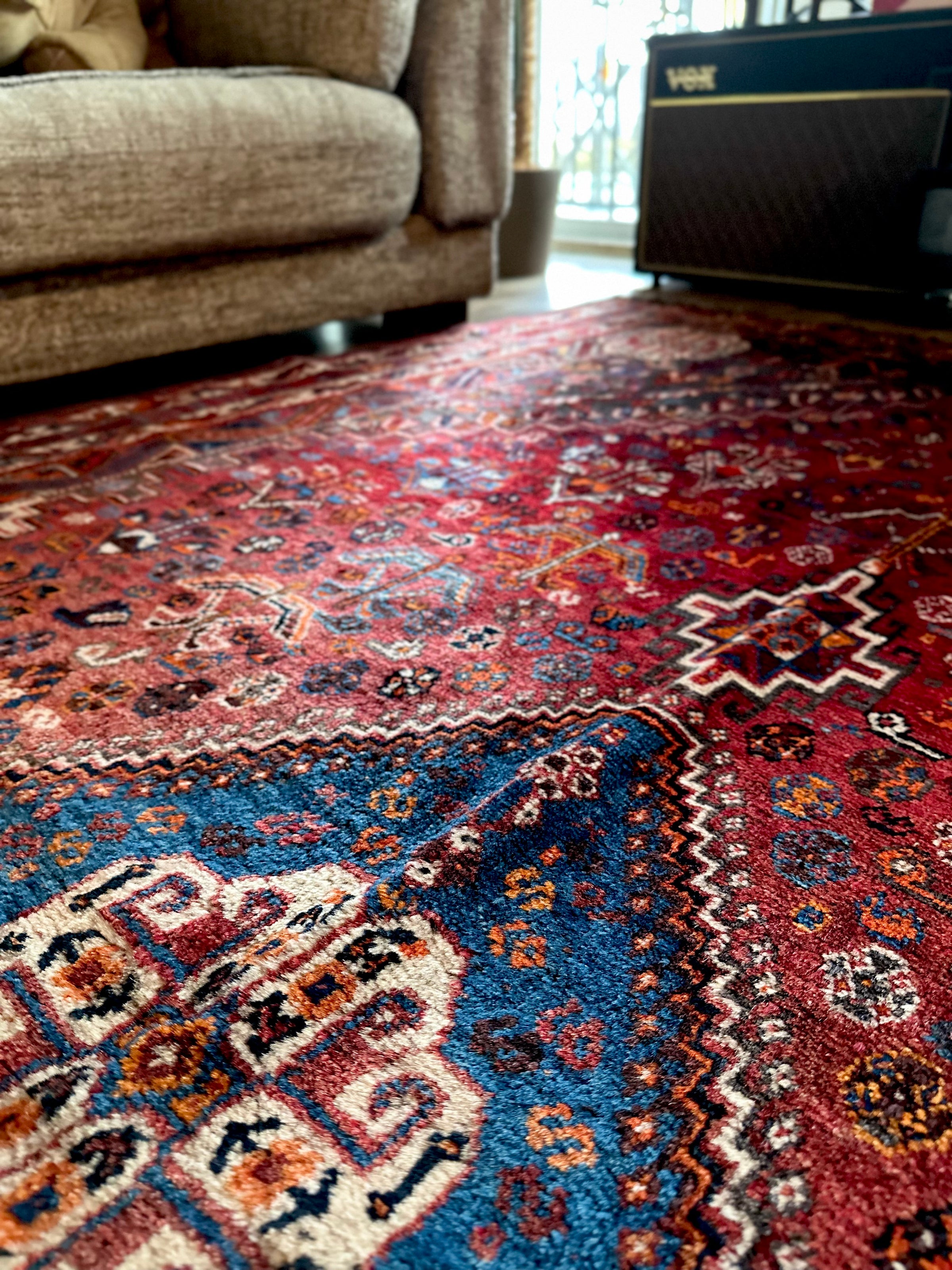 No.491-Vintage Qashqai Tribal rug | Nomads Style Lab.