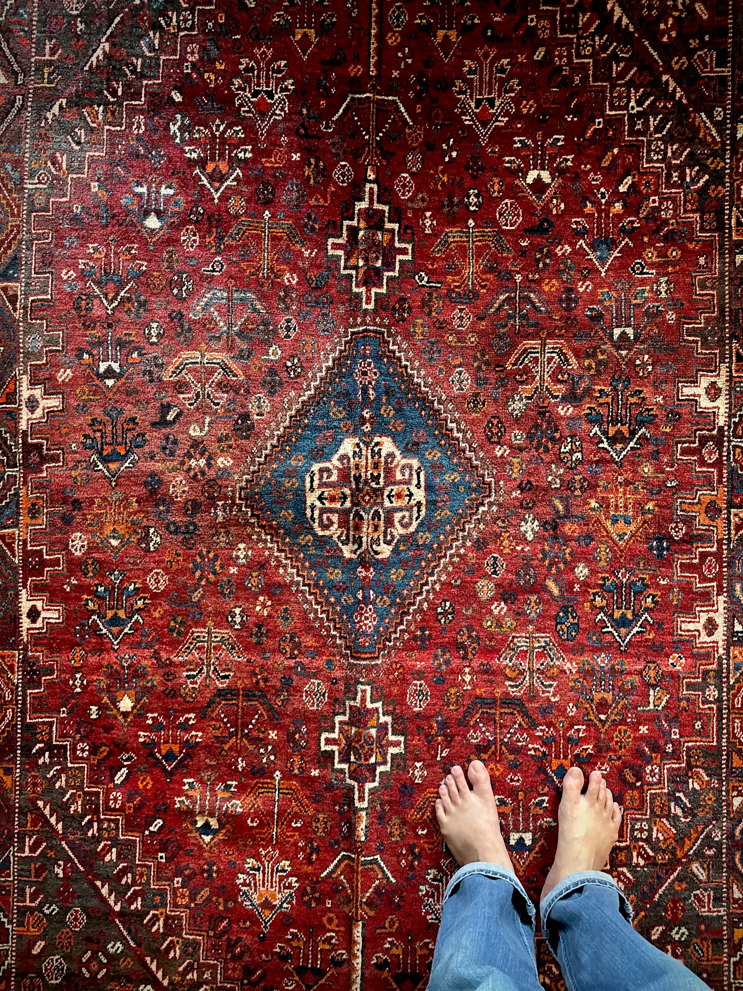 No.491-Vintage Qashqai Tribal rug | Nomads Style Lab.