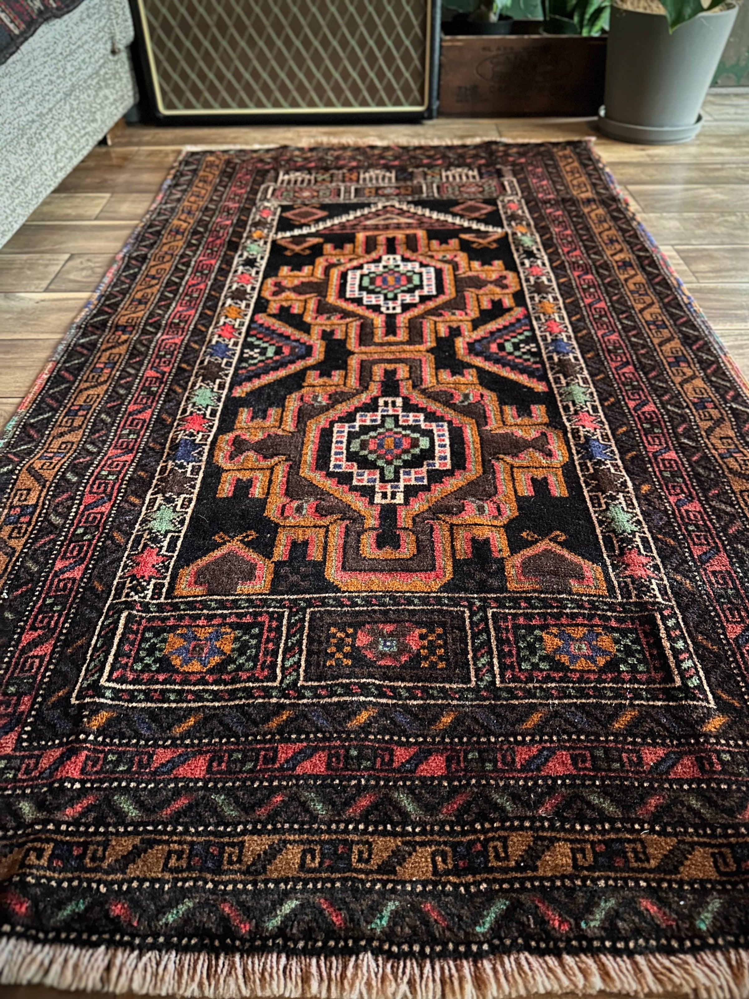 Vintage Baluch rug バルーチラグ シルク トライバルラグ