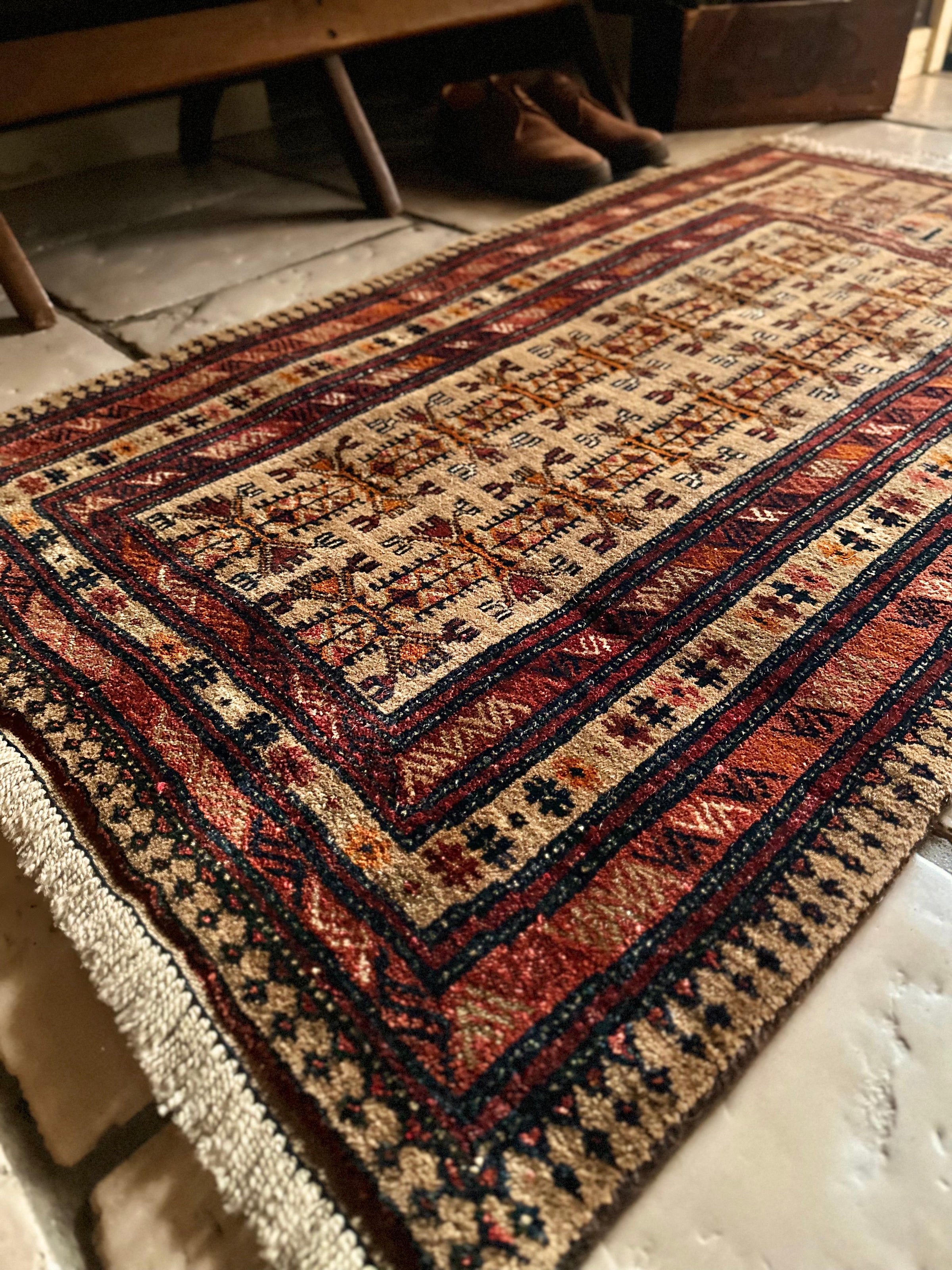 No.482-Vintage Turkmen prayer rug | Nomads Style Lab.