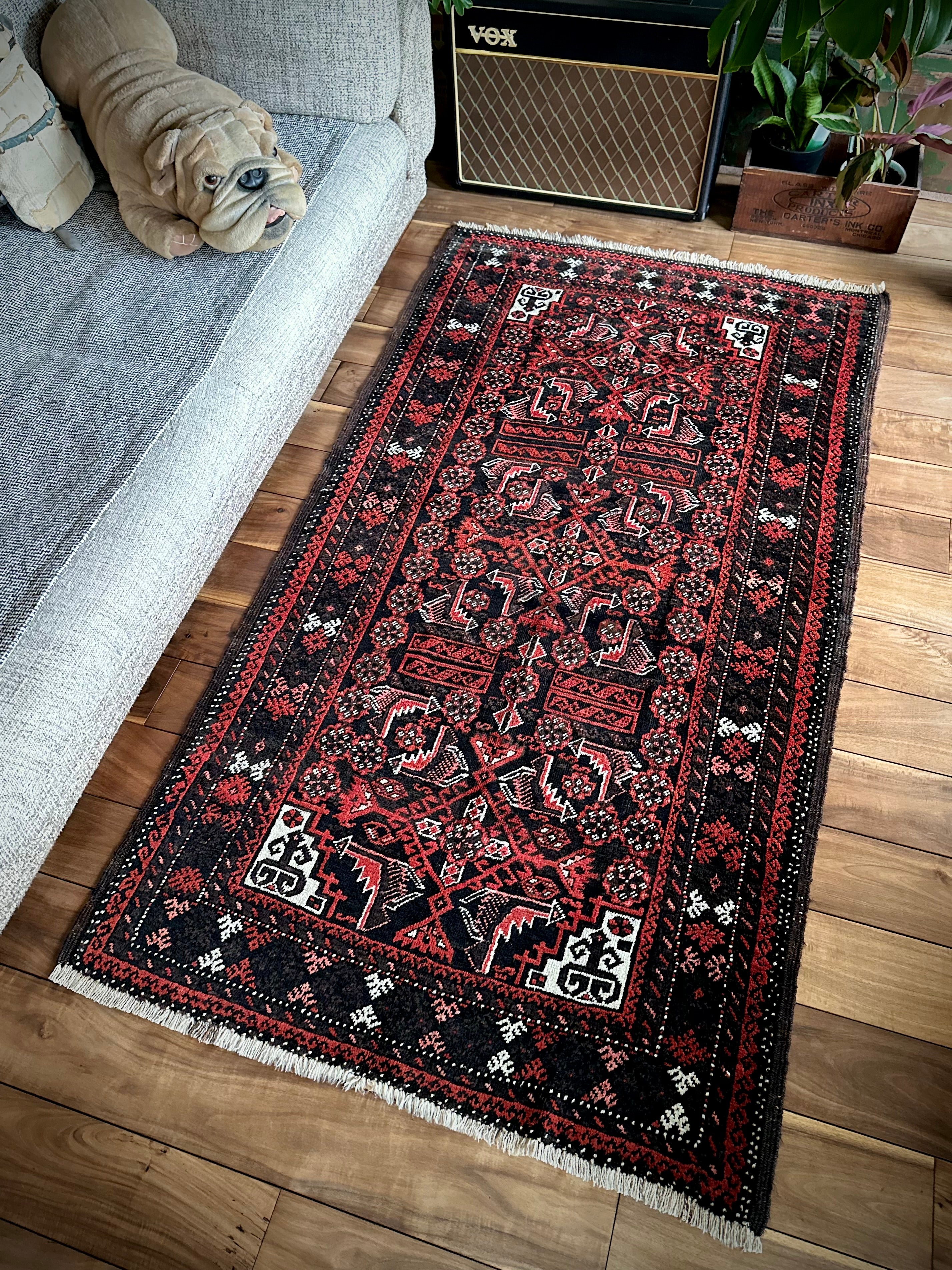 Baluch rug※こちらは専用ページです 113】Vintage Afghan Baluch rug 1985's | ヴィンテージラグ専門