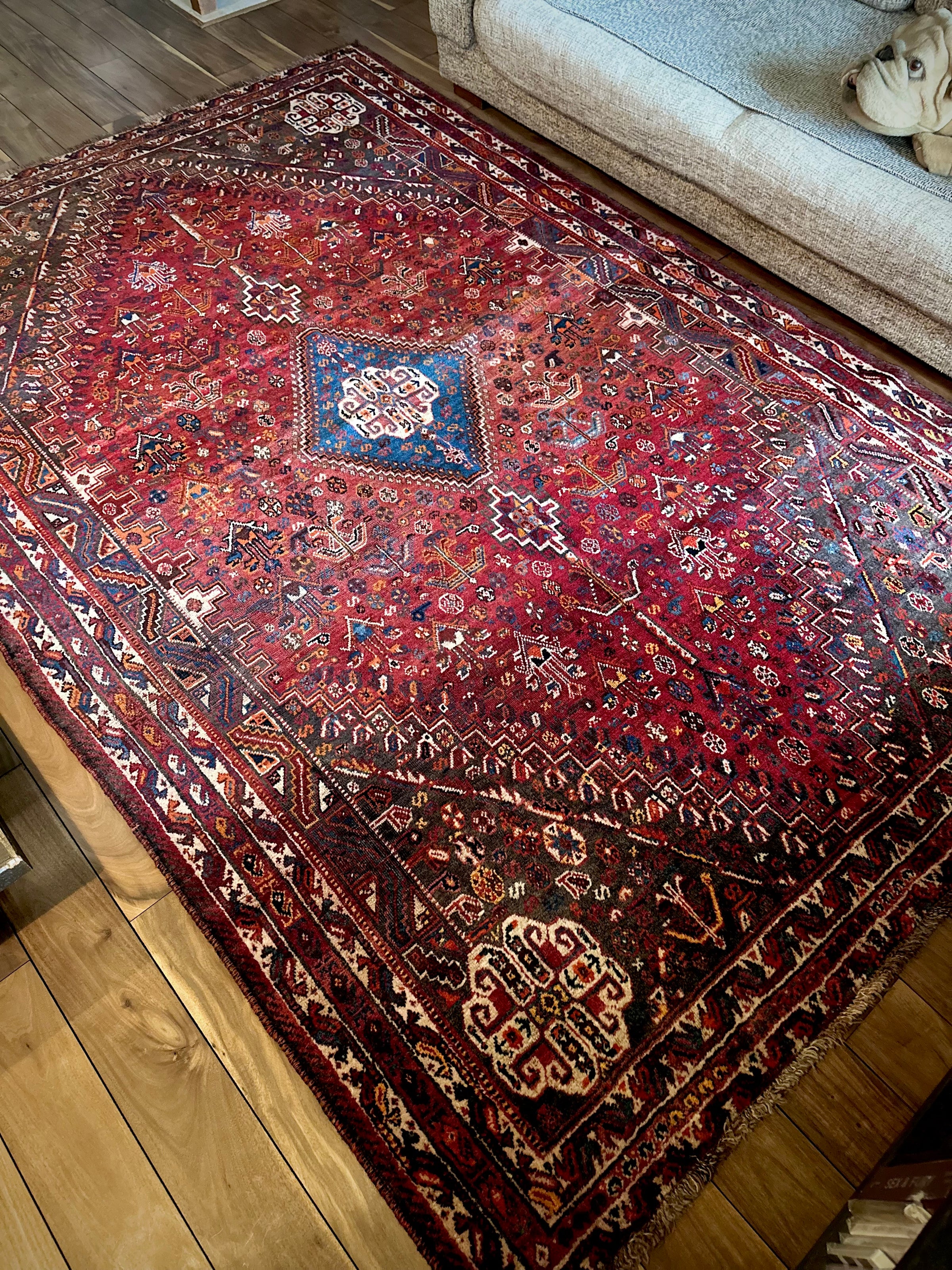 No.491-Vintage Qashqai Tribal rug | Nomads Style Lab.