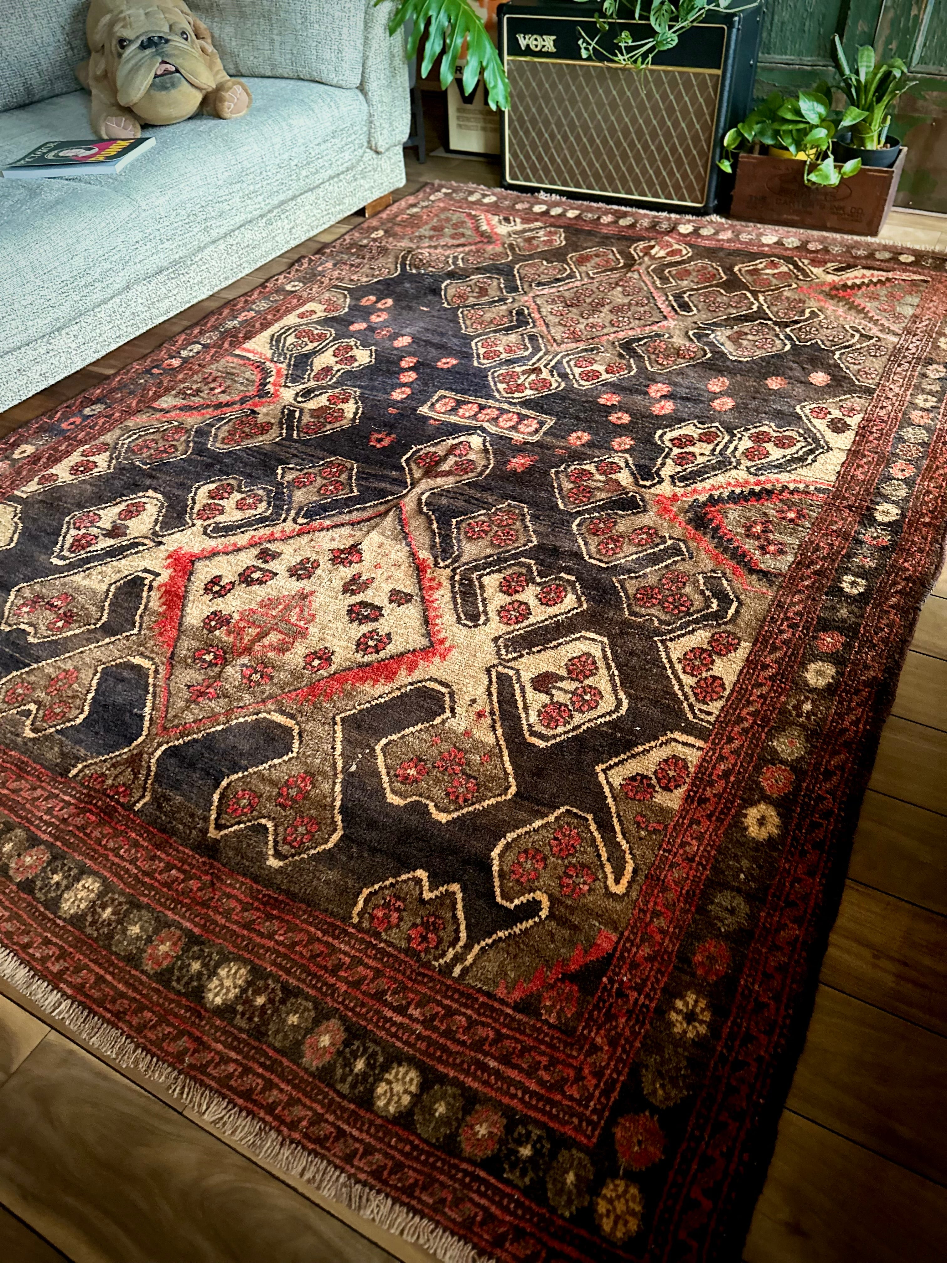 ラグ・カーペット Vintage Taimani rug No.707-Vintage Taimani Tribal rug | Nomads Style Lab.