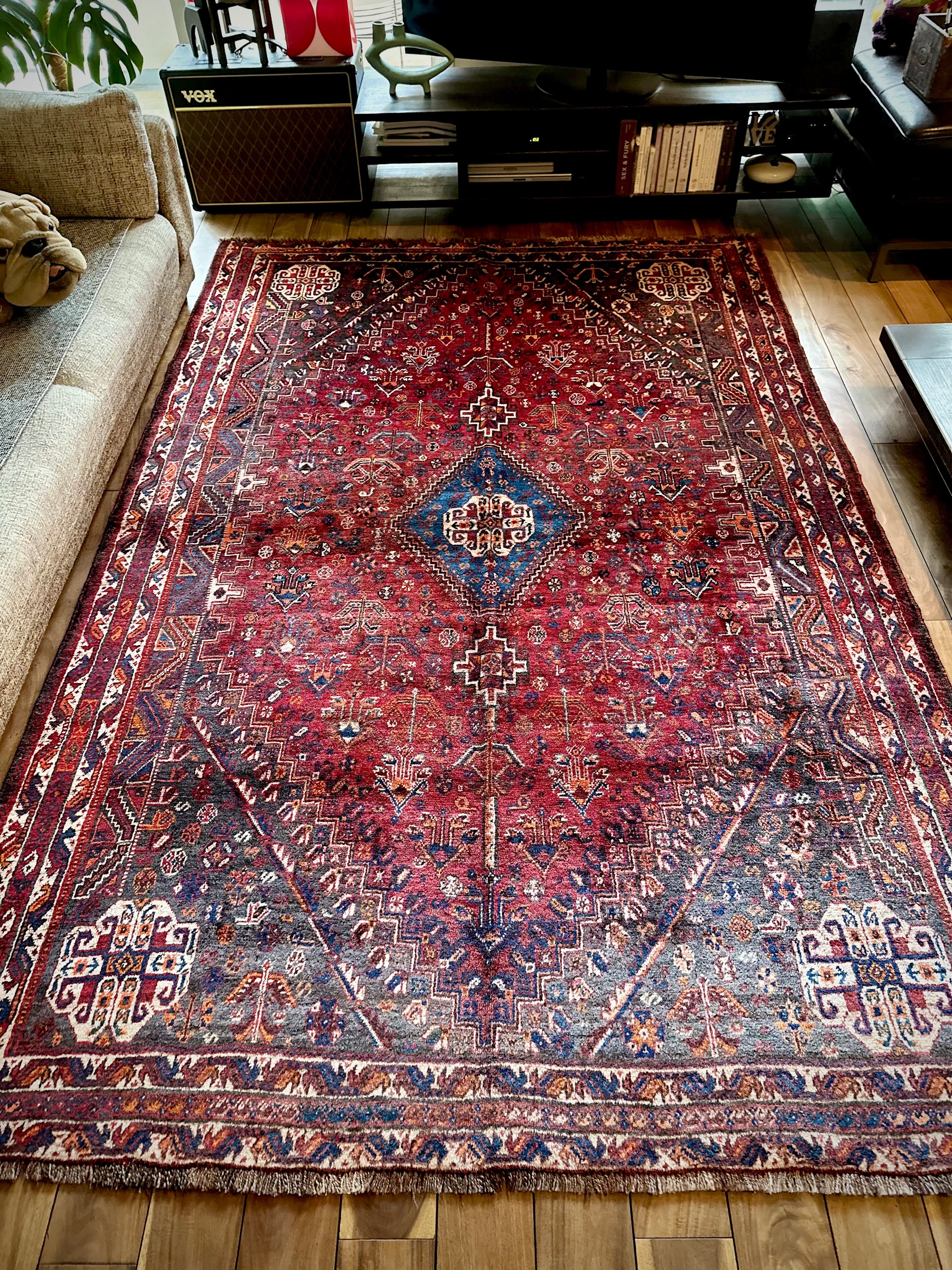 No.491-Vintage Qashqai Tribal rug | Nomads Style Lab.