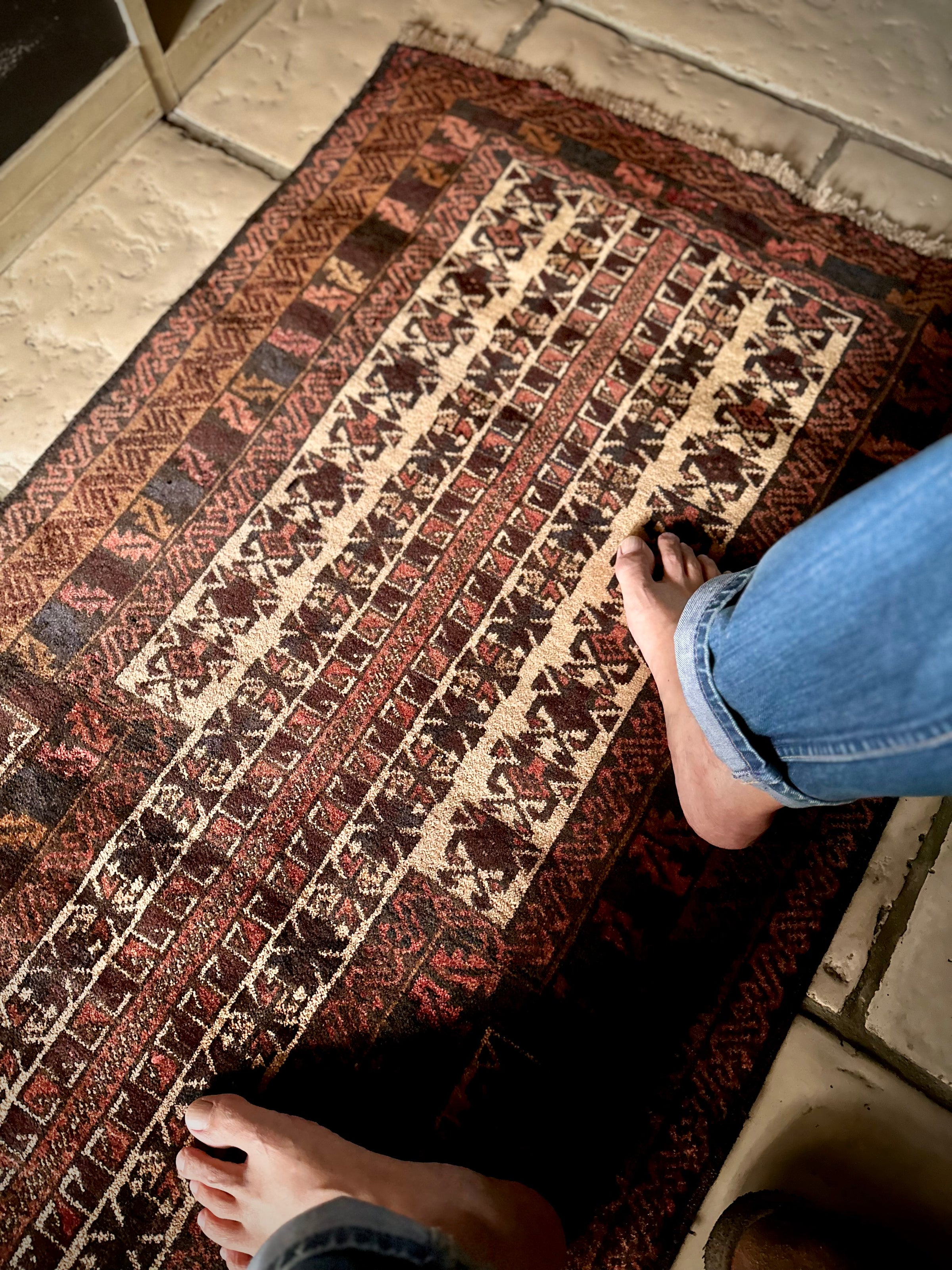 No.516-Vintage Baluch prayer rug | Nomads Style Lab.