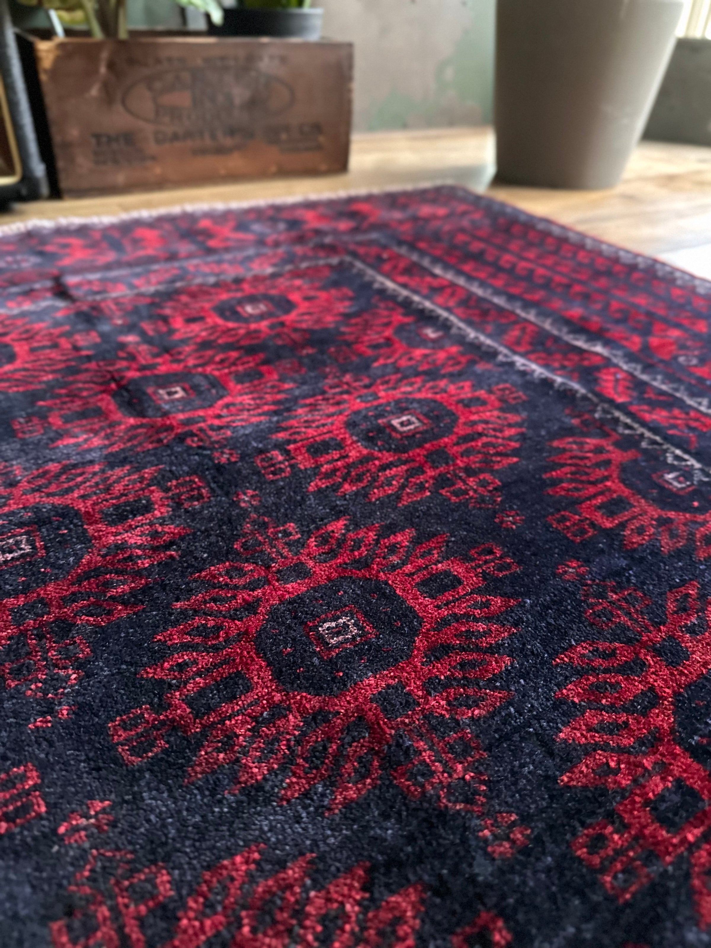 ビンテージ バルーチラグ　1970's Vintage Baluch rug No.332-Vintage Baluch Tribal rug☠️Thank you Sold