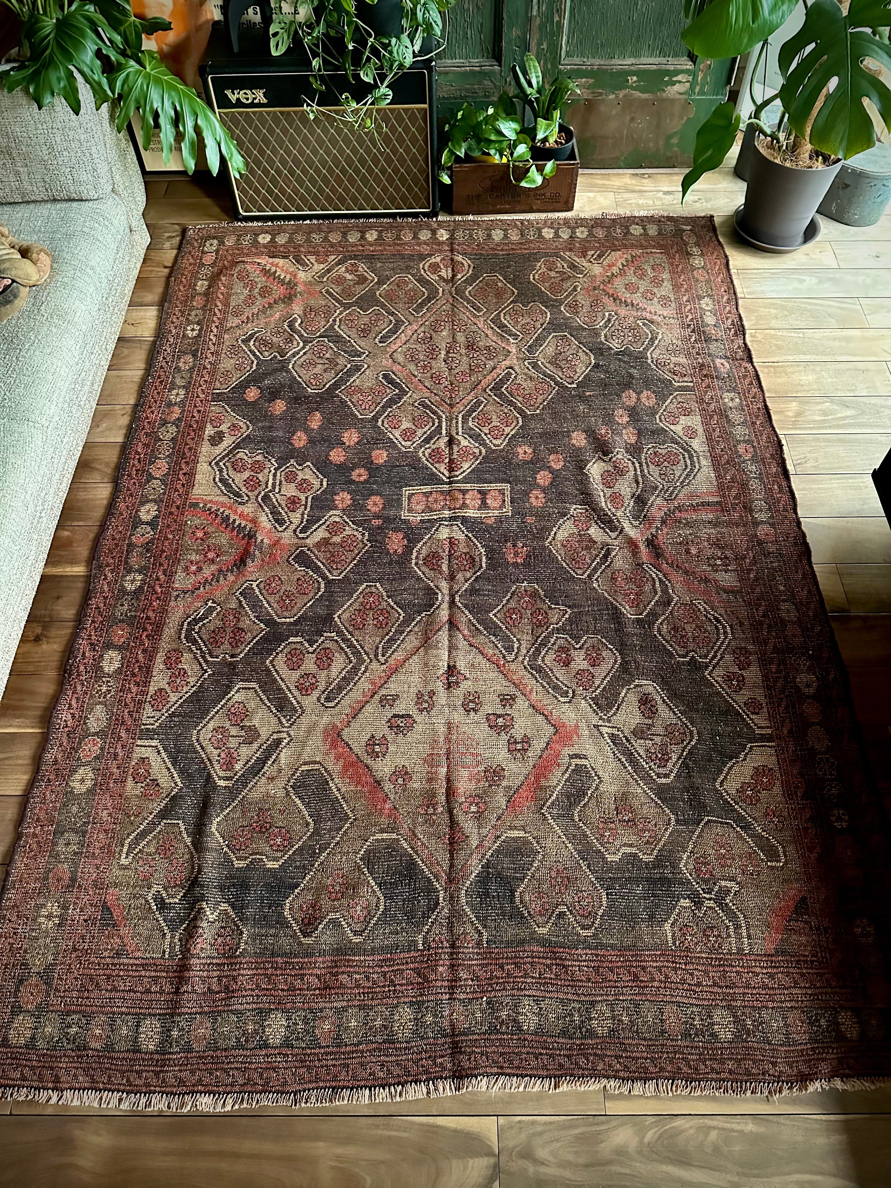 No.707-Vintage Taimani Tribal rug | Nomads Style Lab.
