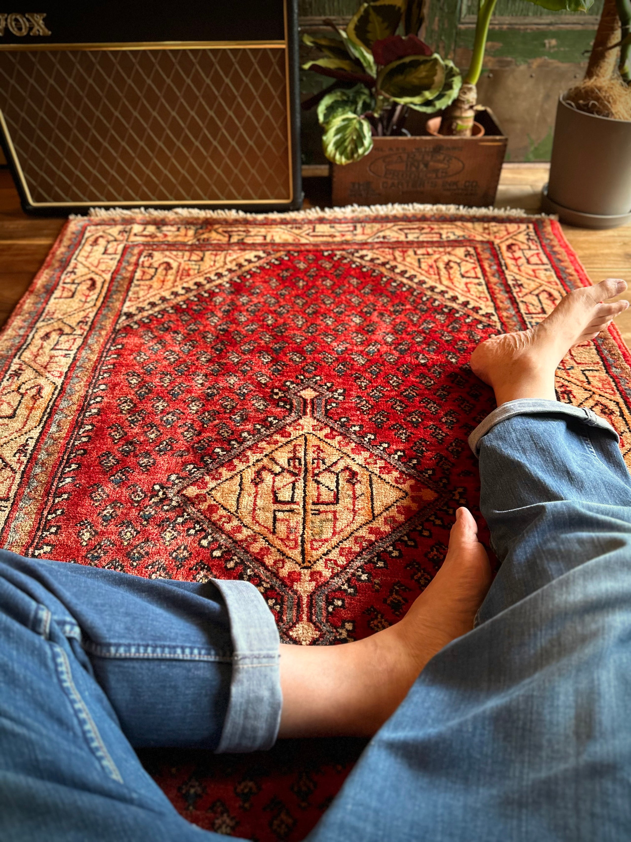 トライバルラグ☆ハマダン☆ペルシャ絨毯