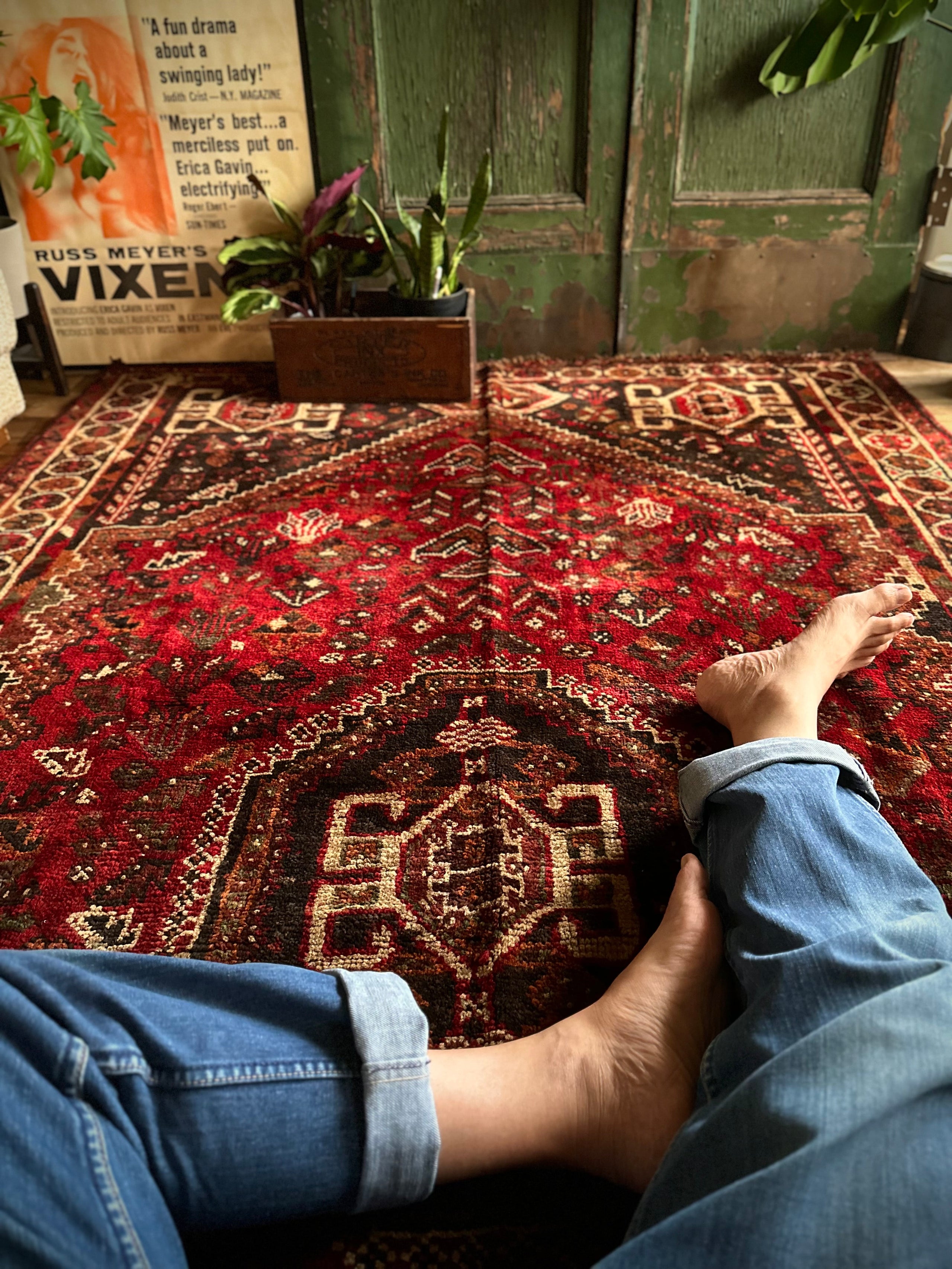 トライバルラグ ヴィンテージラグ ペルシャ絨毯 カシュガイ族