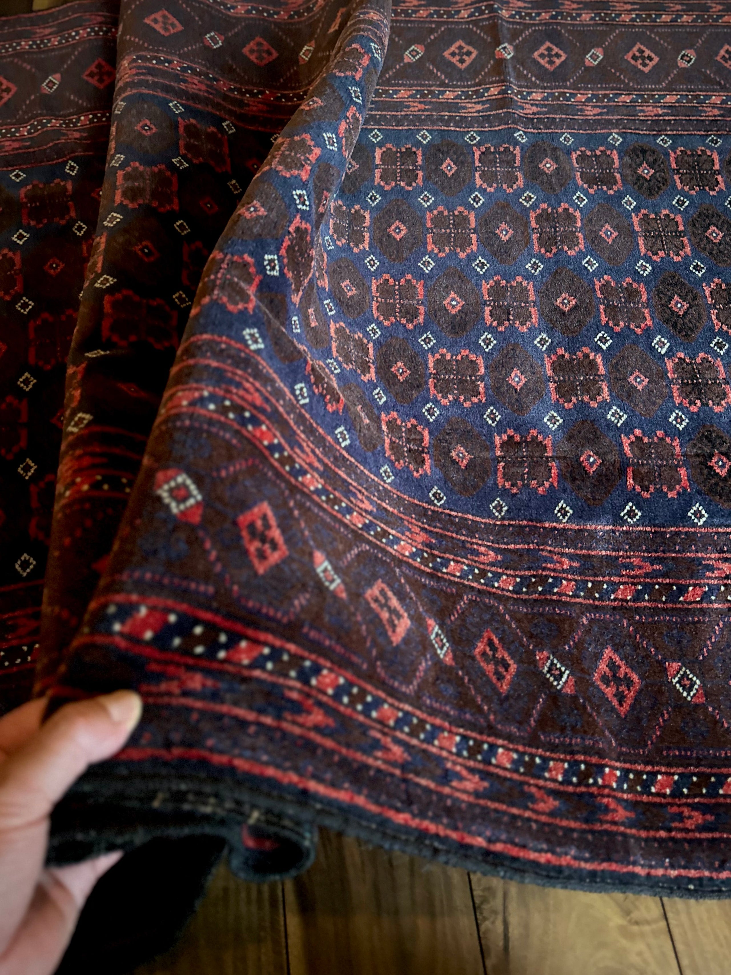 トライバルラグ　ヴィンテージラグ　アフガン　バルーチ族　プリミティブアート　民藝 トライバルラグ バルーチ族 ヴィンテージラグ プリミティブ