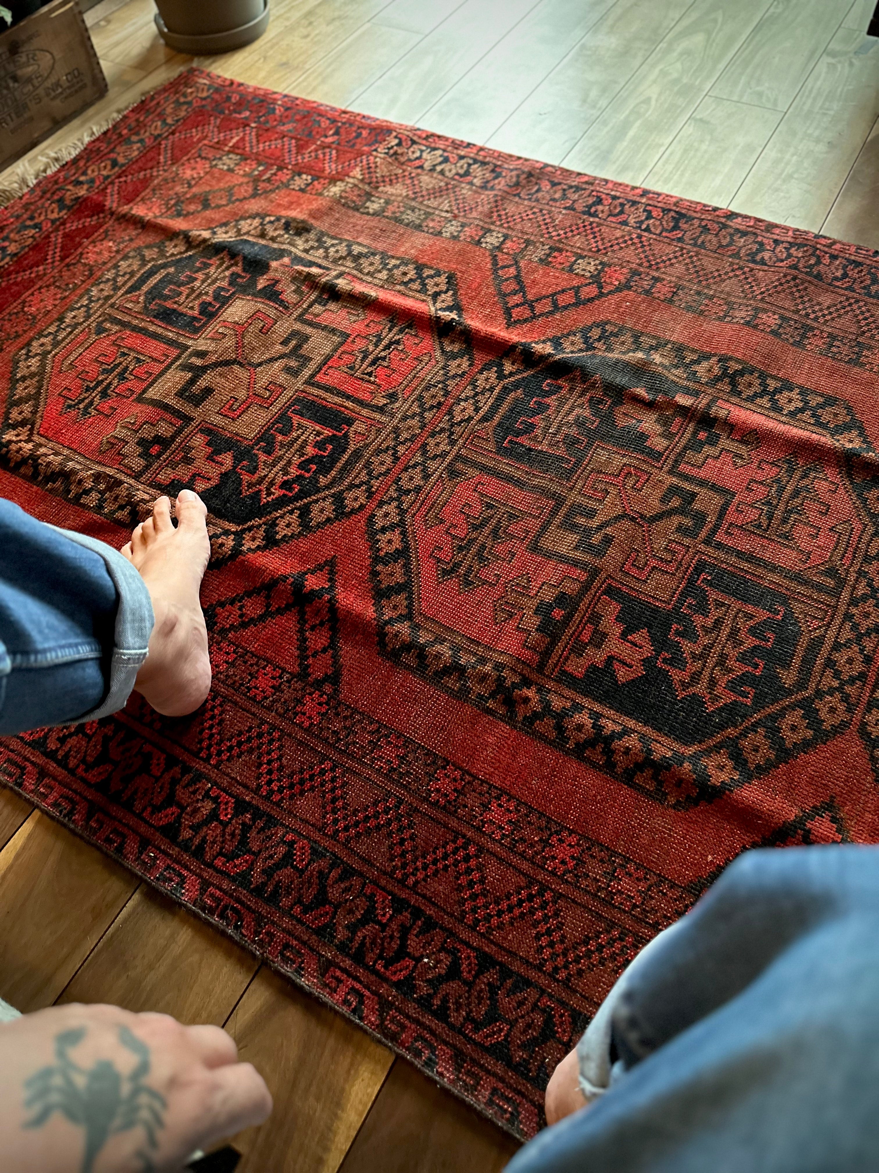 トライバルラグKhal Mohammadi 手織り絨毯 200×83 ペルシャ ペルシャ絨毯トライバルラグKhal Mohammadi 手織り絨毯 200×83 【公式