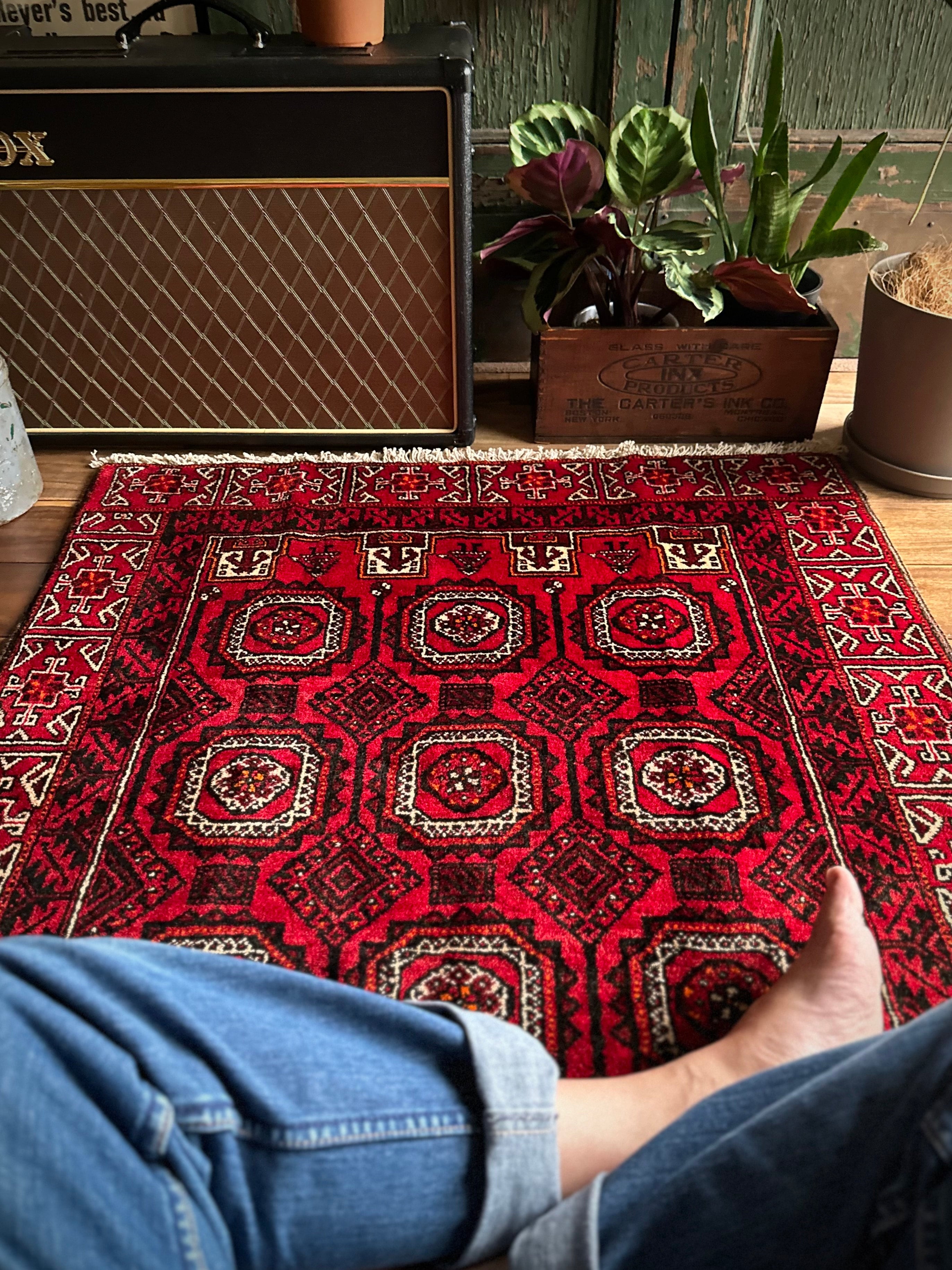 130x82cmトライバルラグ手織り絨毯ヴィンテージ ラグ ヴィンテージラグ トライバルラグ 130x82cmトライバルラグ手織り絨毯