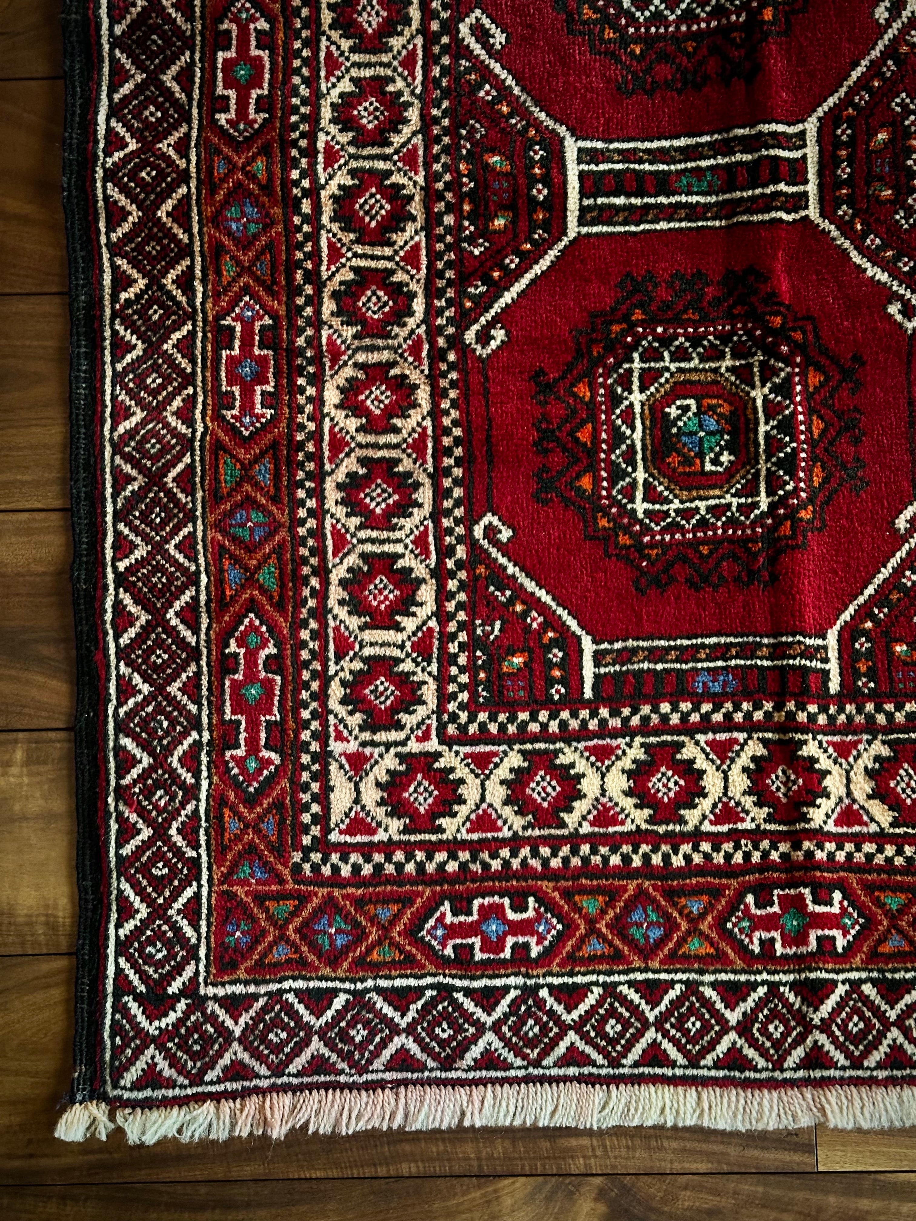 128×96cm トライバルラグ バルーチ族 ヴィンテージラグ ペルシャ絨毯