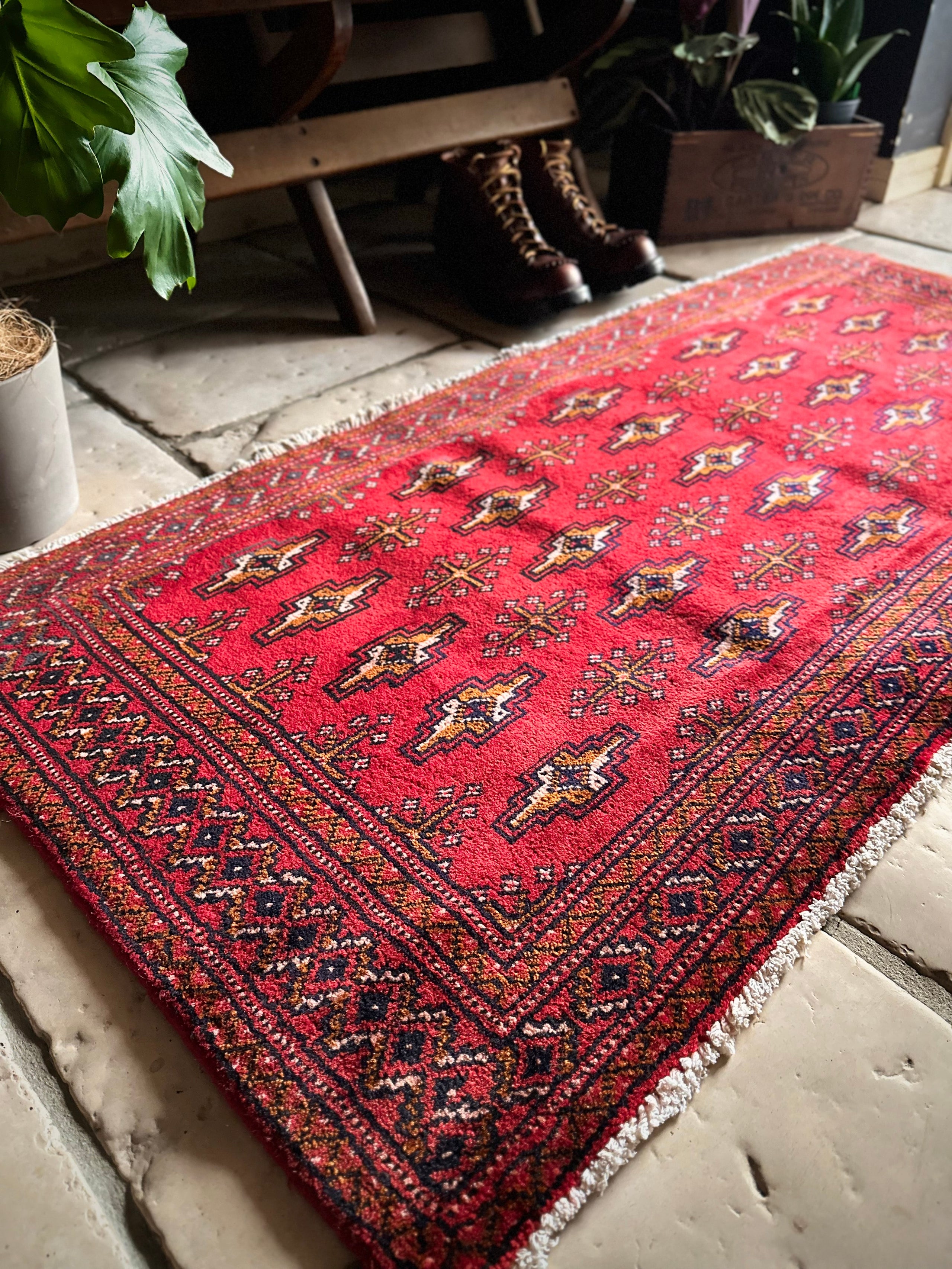 209 家具・インテリア ペルシャ絨毯 トルクメン ヴィンテージラグ