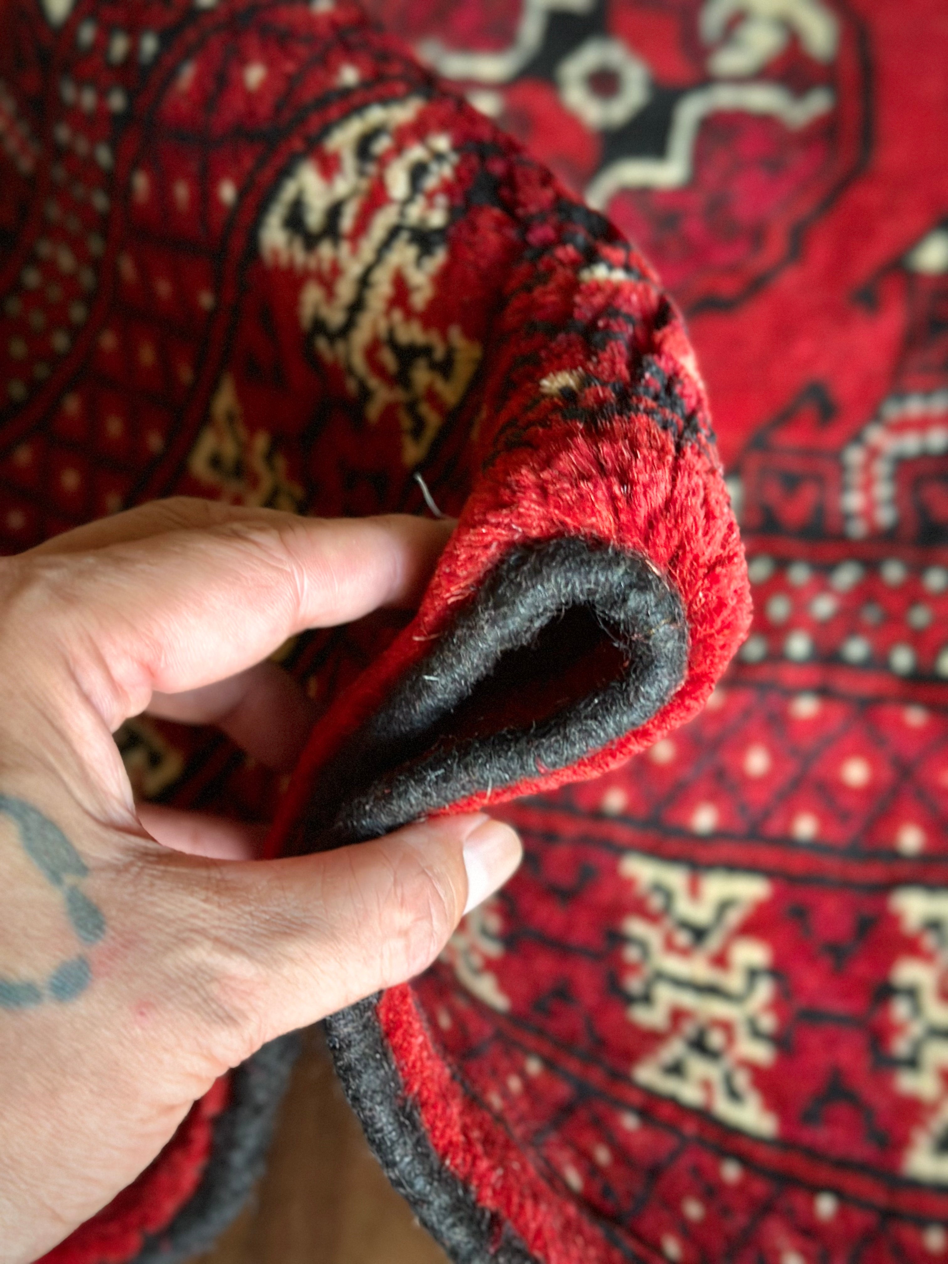 サマルカンド　手織り　草木染め　絨毯 サマルカンド手織り草木染め絨毯