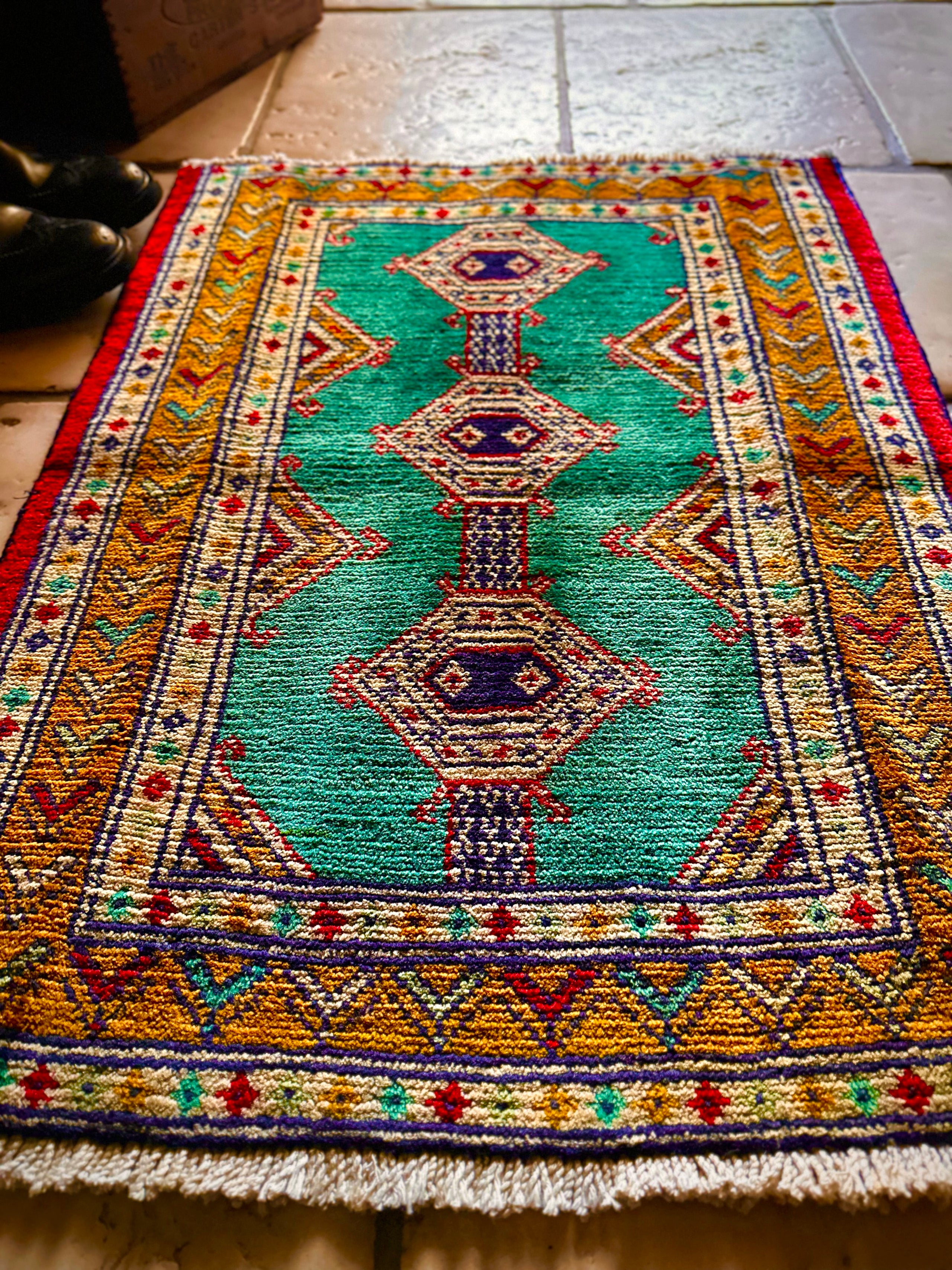 192 x 112cm 80s TRIBAL RUG by Trukmen トライバルラグ