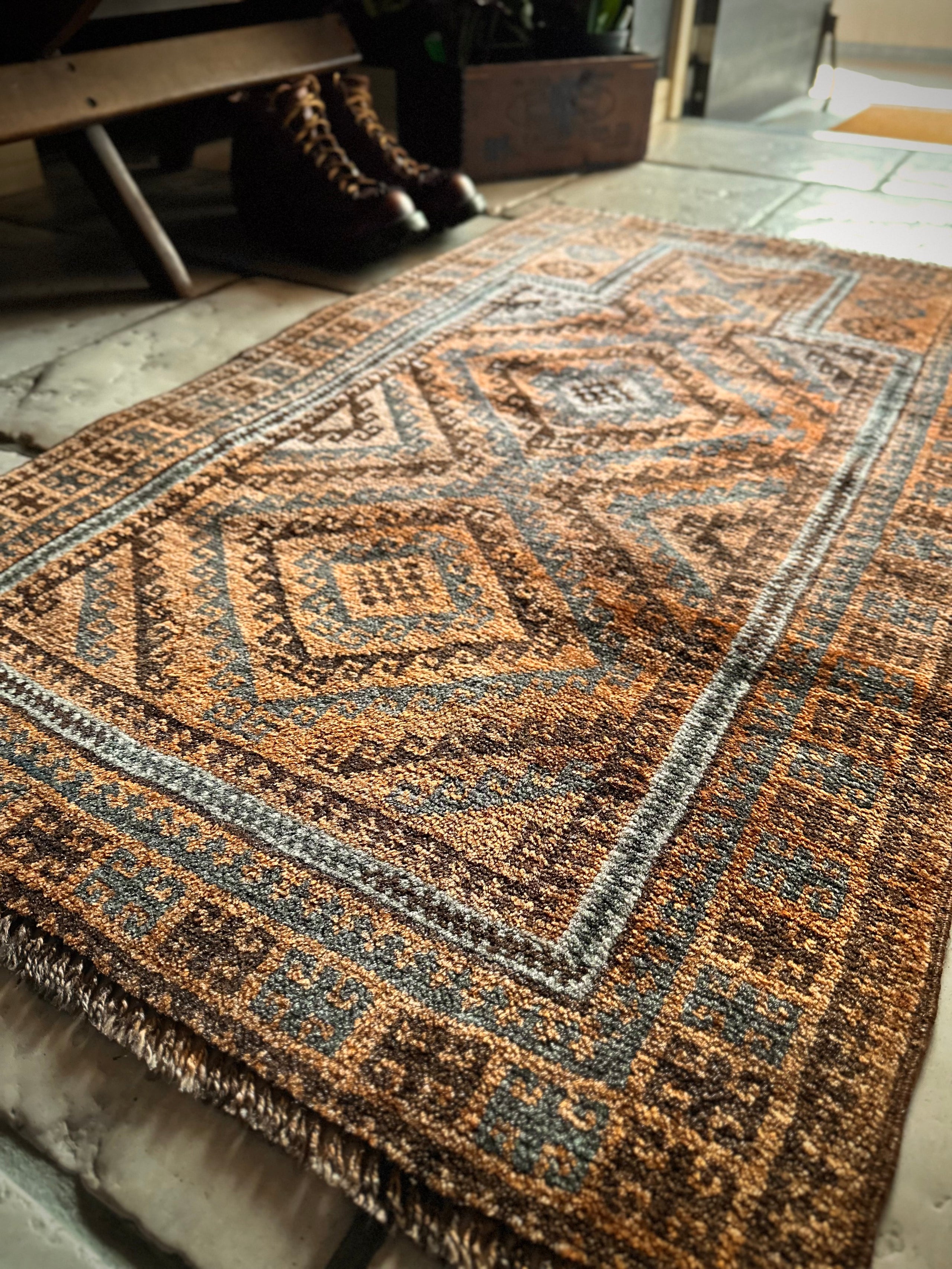 ヴィンテージラグ　Maldari rug  トライバルラグ ヴィンテージラグMaldari rug トライバルラグ