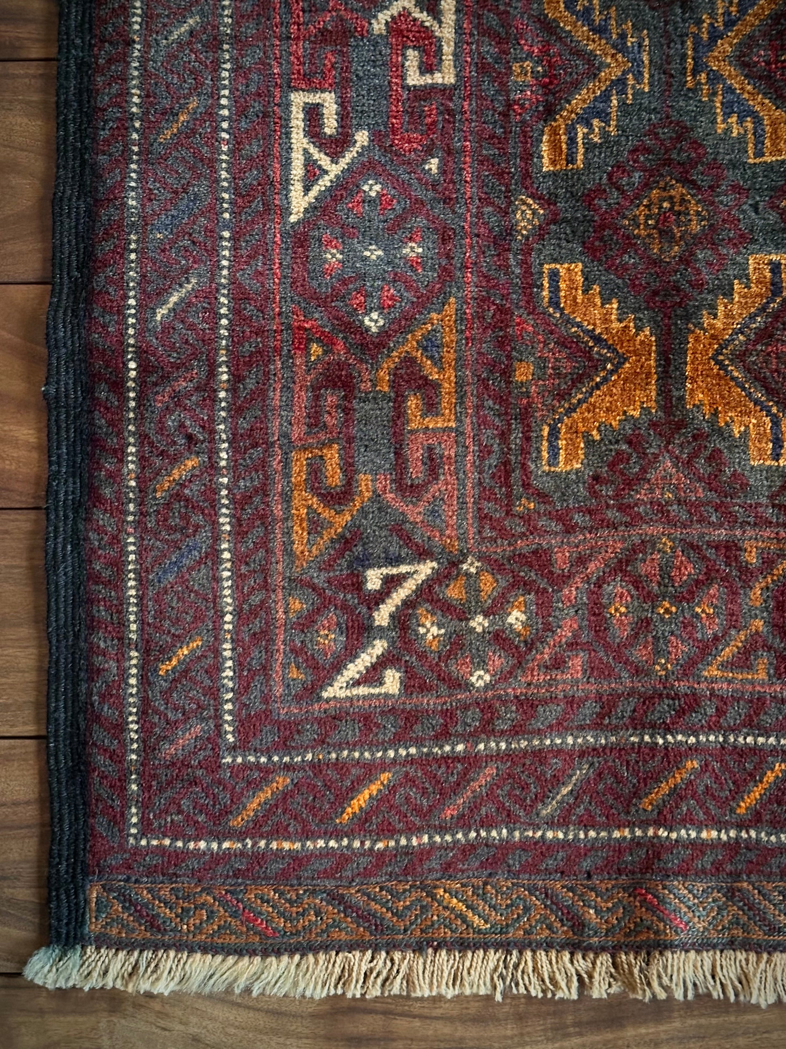 【1980's vintage】バルーチ族作  181cm × 110cm ラグ 1980's vintage】バルーチ族作 181cm × 110cm ラグ