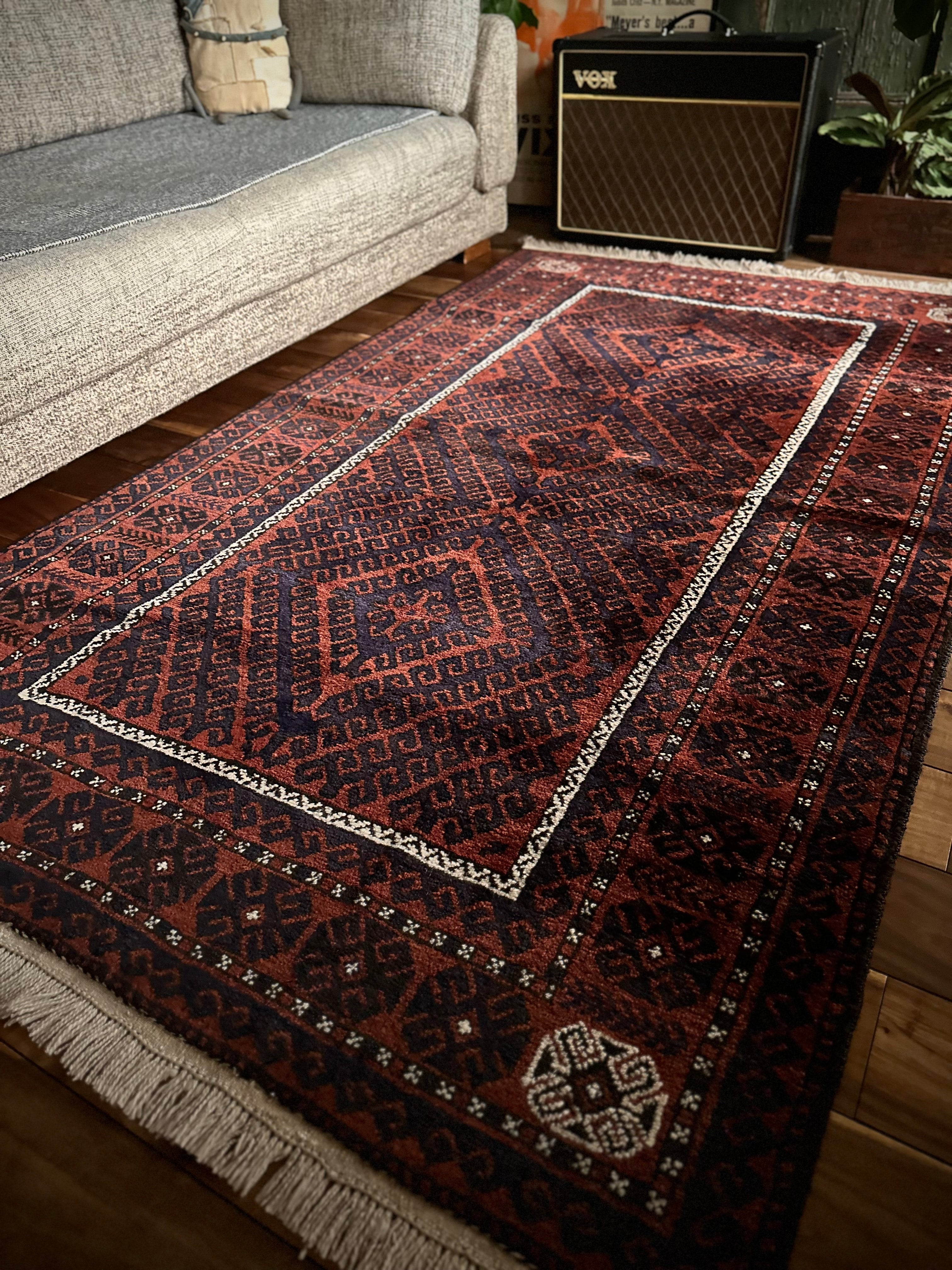 135×89cm トライバルラグ　バルーチ族　ヴィンテージラグ ペルシャ絨毯 ペルシャ絨毯 バルーチ ヴィンテージラグ トライバルラグ